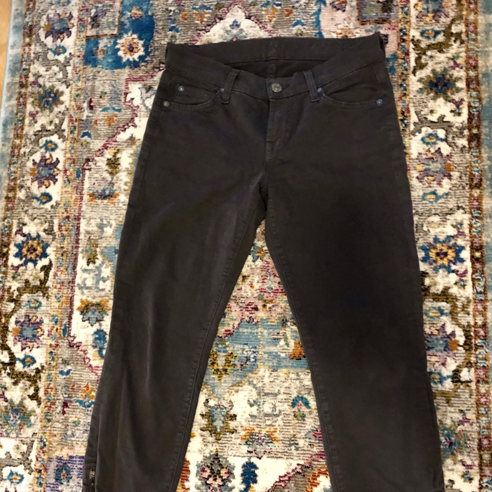 7 For all Mankind grey skinny jeans